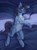 Size: 2194x2996 | Tagged: safe, artist:peachez, imported from derpibooru, oc, oc only, oc:pensive stroke, pegasus, pony, bed, looking at you, lying down, night, pegasus oc, pillow, solo, wings