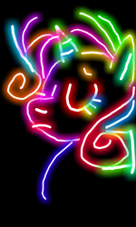 Size: 480x800 | Tagged: safe, artist:kyle23emma, imported from derpibooru, rarity, pony, unicorn, black background, colorful, colors, doodle, eyes closed, glow, glowing, neon, simple background, solo