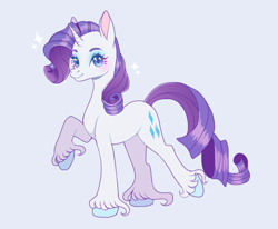 Size: 1137x937 | Tagged: safe, artist:speedypaint101, imported from derpibooru, rarity, pony, unicorn, blue background, blushing, cute, female, mare, raribetes, simple background, solo, unshorn fetlocks