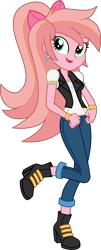 Size: 4223x10469 | Tagged: safe, artist:alandssparkle, artist:firesidearmy46231, derpibooru exclusive, imported from derpibooru, oc, oc only, oc:ruby sunshine, equestria girls, absurd resolution, boots, bow, bracelet, clothes, clothes swap, cutie mark, cutie mark on clothes, ear piercing, earring, female, jewelry, open mouth, pants, piercing, ponytail, pose, shirt, shoes, simple background, solo, transparent background, vector, vest