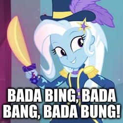 Size: 1077x1078 | Tagged: safe, edit, edited screencap, imported from derpibooru, screencap, trixie, equestria girls, equestria girls series, street magic with trixie, spoiler:eqg series (season 2), caption, image macro, imgflip, quote, text