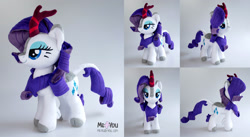 Size: 2200x1204 | Tagged: safe, artist:meplushyou, imported from derpibooru, rarity, kirin, irl, kirin rarity, kirin-ified, photo, plushie, solo, species swap