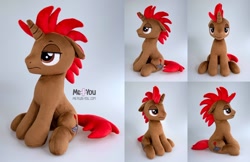 Size: 1280x831 | Tagged: safe, artist:meplushyou, imported from derpibooru, oc, oc:pixel grip, pony, unicorn, irl, male, photo, plushie, solo, stallion