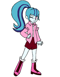 Size: 607x779 | Tagged: safe, artist:adamfrankenstein, imported from derpibooru, sonata dusk, equestria girls, eye wink, one eye closed, simple background, transparent background, wink