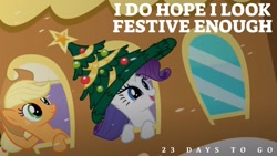 Size: 1920x1080 | Tagged: safe, edit, edited screencap, editor:quoterific, imported from derpibooru, screencap, applejack, rarity, hearth's warming eve (episode), train