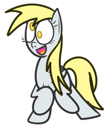 Size: 449x521 | Tagged: safe, artist:mr-degration, imported from derpibooru, derpy hooves, pegasus, pony, cute, derpabetes, female, open mouth, simple background, solo, transparent background