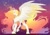 Size: 2184x1513 | Tagged: safe, artist:lunathemoongod, imported from derpibooru, princess celestia, alicorn, pony, accessories, accessory, colored wings, gradient mane, gradient tail, gradient wings, magic, redesign, simple background, solo, wings