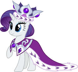 Size: 3246x3000 | Tagged: safe, artist:cloudy glow, artist:cloudyglow, imported from derpibooru, princess platinum, rarity, pony, hearth's warming eve (episode), cape, clothes, crown, jewelry, regalia, simple background, solo, transparent background, vector