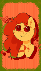 Size: 2300x4000 | Tagged: safe, artist:von babbitt, edit, imported from derpibooru, oc, oc only, oc:banner, earth pony, food pony, original species, pony, food, ponified, solo