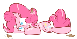 Size: 1280x653 | Tagged: safe, artist:mr-degration, imported from derpibooru, pinkie pie, earth pony, pony, female, food, ice cream, ice cream cone, simple background, solo, transparent background