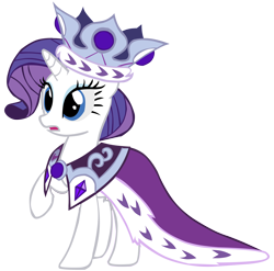 Size: 7984x7900 | Tagged: safe, artist:laszlvfx, imported from derpibooru, princess platinum, rarity, pony, absurd resolution, cape, clothes, crown, jewelry, regalia, simple background, solo, transparent background, vector