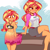 Size: 4000x4000 | Tagged: safe, artist:xjenn9, imported from derpibooru, sunset shimmer, equestria girls, equestria girls series, forgotten friendship, legend of everfree, absurd resolution, adorasexy, belly button, bikini, bikini top, blushing, breasts, busty sunset shimmer, clothes, crossed legs, cute, denim shorts, dress, duality, female, happy, jumper, legs, lidded eyes, long hair, midriff, multicolored hair, outdoors, ponied up, self paradox, sexy, shorts, sitting, sketch, skintight, skintight clothes, smiling, solo, swimsuit, teal eyes, tight clothing