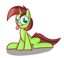 Size: 1689x1517 | Tagged: safe, artist:mr-degration, imported from derpibooru, oc, oc only, pony, unicorn, female, simple background, sitting, solo, tongue out, transparent background