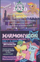 Size: 1980x3056 | Tagged: safe, imported from derpibooru, ocellus, oc, oc:harmonic tune, oc:harmony star, oc:mocha sunrise, bronycon, bronycon 2019, bronycon 2019 con book, everfree northwest, harmonycon, harmonycon 2020