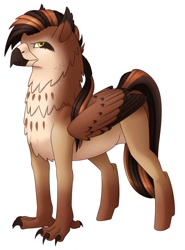 Size: 946x1280 | Tagged: safe, artist:imreer, imported from derpibooru, oc, oc only, griffon, griffon oc, male, simple background, solo, white background