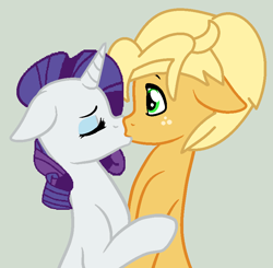 Size: 808x792 | Tagged: safe, artist:jadeharmony, artist:jadethepegasus, imported from derpibooru, ragamuffin (equestria girls), rarity, pony, equestria girls ponified, female, kissing, male, ponified, ragamuffin (g4), rarimuffin, shipping, straight