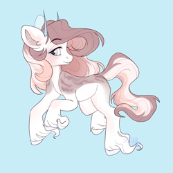 Size: 2370x2370 | Tagged: safe, artist:sugarstar, imported from derpibooru, oc, oc only, oc:afina, earth pony, pony, high res, horns, rcf community, simple background, solo