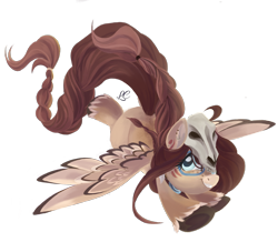 Size: 2360x2060 | Tagged: safe, artist:paolalc, imported from derpibooru, oc, oc only, oc:ondrea, pegasus, pony, derpibooru community collaboration, 2021 community collab, cute, female, flying, mare, simple background, skull, smiling, solo, transparent background, tribal