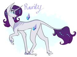 Size: 1731x1272 | Tagged: safe, artist:erroremma, imported from derpibooru, rarity, pony, unicorn, leonine tail, redesign, simple background, solo, transparent background