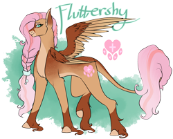 Size: 1731x1392 | Tagged: safe, artist:erroremma, imported from derpibooru, fluttershy, pegasus, pony, redesign, simple background, solo, transparent background