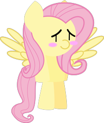 Size: 6710x7983 | Tagged: safe, artist:isaac_pony, imported from derpibooru, fluttershy, pegasus, pony, cute, female, food, kibiy pony, show accurate, shy, simple background, smiling, solo, spread wings, standing, transparent background, vector, wings