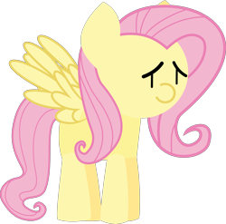 Size: 7011x6935 | Tagged: safe, artist:isaac_pony, imported from derpibooru, fluttershy, pegasus, pony, cute, female, food, horns, kibiy pony, show accurate, simple background, smiling, solo, spread wings, transparent background, vector, wings