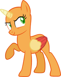 Size: 1074x1349 | Tagged: safe, artist:pegasski, imported from derpibooru, oc, oc only, alicorn, pony, power ponies (episode), alicorn oc, bald, base, eyelashes, freckles, horn, looking up, raised hoof, simple background, smiling, solo, transparent background, two toned wings, wings