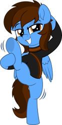 Size: 2488x5000 | Tagged: safe, alternate version, artist:jhayarr23, imported from derpibooru, part of a set, oc, oc only, oc:pegasusgamer, anthro, pegasus, pony, alternate character, bipedal, cheerleader, clothes, commission, full body, holding leg, legs, looking at you, male, simple background, smiling, standing, standing on one leg, standing splits, transparent background, vector, wings, ych result