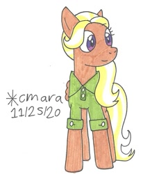 Size: 777x943 | Tagged: safe, artist:cmara, imported from derpibooru, mane allgood, pegasus, pony, clothes, female, mare, solo, traditional art
