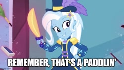 Size: 667x375 | Tagged: safe, edit, edited screencap, imported from derpibooru, screencap, trixie, equestria girls, equestria girls series, street magic with trixie, spoiler:eqg series (season 2), caption, image macro, imgflip, text