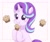 Size: 800x668 | Tagged: safe, artist:arrow__root, artist:ginmaruxx, imported from derpibooru, starlight glimmer, pony, unicorn, blushing, cute, eating, female, food, glimmerbetes, herbivore, mare, muffin, puffy cheeks, smiling, solo