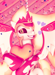 Size: 800x1080 | Tagged: safe, artist:feuerrader-nmm, imported from derpibooru, daybreaker, pony, 3d, female, heart, solo