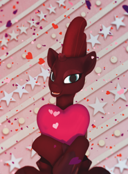 Size: 800x1080 | Tagged: safe, artist:feuerrader-nmm, imported from derpibooru, tempest shadow, pony, 3d, female, heart, solo