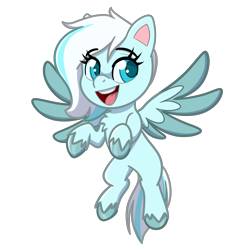 Size: 4093x4093 | Tagged: safe, artist:jcosneverexisted, imported from derpibooru, oc, oc only, oc:wind charm, pegasus, pony, my little pony: pony life, female, flying, g4.5, pose, simple background, smiling, solo, transparent background, unshorn fetlocks