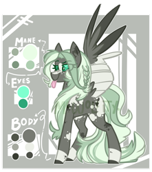 Size: 2303x2604 | Tagged: safe, artist:mcwolfity, imported from derpibooru, oc, oc only, pegasus, pony, :p, amputee, colored hooves, eye clipping through hair, female, freckles, mare, pegasus oc, simple background, solo, text, tongue out, transparent background, wings