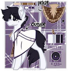 Size: 2163x2245 | Tagged: safe, artist:mcwolfity, imported from derpibooru, oc, oc only, pegasus, pony, cloak, clothes, heterochromia, male, pegasus oc, reference sheet, simple background, solo, stallion, text, transparent background, wings