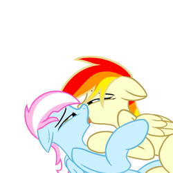 Size: 2160x2160 | Tagged: safe, imported from derpibooru, oc, pegasus, holiday, kissing, simple background, valentine's day, white background