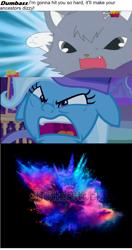 Size: 636x1206 | Tagged: safe, artist:shisutomuluxray, edit, edited screencap, imported from derpibooru, screencap, trixie, cat, maine coon, pony, to where and back again, crossing the memes, dian, floppy ears, hat, jewelpet, meme, mulan, nightcap, punch, sanrio, sega, shutterstock, trixie's nightcap, trixie's wagon, yao