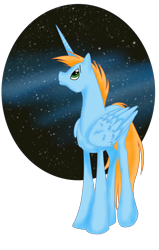 Size: 1206x1893 | Tagged: safe, artist:whitewing1, imported from derpibooru, oc, oc only, oc:harmony star, alicorn, pony, male, solo, space, stallion