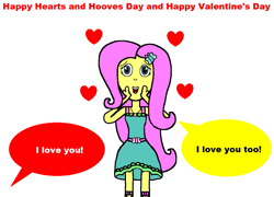 Size: 1201x864 | Tagged: artist needed, safe, artist:samueljcollins1990, imported from derpibooru, fluttershy, equestria girls, clothes, cute, dress, happy hearts and hooves day, happy valentines day, heart, hearts and hooves day, holiday, looking at you, love, quality, valentine's day