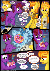 Size: 2480x3508 | Tagged: safe, artist:mr-spider-the-bug, imported from derpibooru, oc, oc:color punch, oc:little lite light, pony, unicorn, comic:color punch, comedy, comic