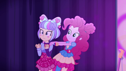 Size: 1920x1080 | Tagged: safe, imported from derpibooru, screencap, pinkie pie, supernova zap, equestria girls, equestria girls series, sunset's backstage pass!, spoiler:eqg series (season 2), duo, duo female, female, music festival outfit, su-z