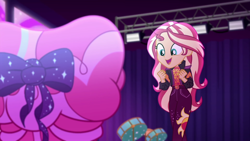 Size: 1920x1080 | Tagged: safe, imported from derpibooru, screencap, kiwi lollipop, sunset shimmer, equestria girls, equestria girls series, sunset's backstage pass!, spoiler:eqg series (season 2), female