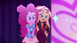 Size: 1920x1080 | Tagged: safe, imported from derpibooru, screencap, pinkie pie, sunset shimmer, equestria girls, equestria girls series, sunset's backstage pass!, spoiler:eqg series (season 2), female