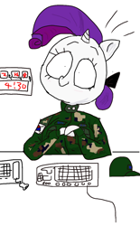 Size: 720x1160 | Tagged: safe, artist:fishimira, imported from derpibooru, rarity, anthro, clock, military uniform, south korean flag