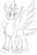 Size: 1482x2208 | Tagged: safe, imported from derpibooru, oc, oc only, oc:ping wing, bird, hippogriff, penguin, black and white, grayscale, happy, monochrome, solo