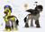 Size: 1371x980 | Tagged: safe, artist:ravenpuff, imported from derpibooru, oc, oc:hunter, bat pony, hybrid, kirin, pony, armor, bat pony oc, chest fluff, fangs, grin, helmet, hoof shoes, kirin oc, leonine tail, male, raised hoof, reference sheet, royal guard, sharp teeth, slit eyes, slit pupils, smiling, stallion, teeth, text