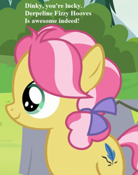 Size: 567x720 | Tagged: safe, edit, edited screencap, imported from derpibooru, screencap, kettle corn, marks and recreation, botched haiku, bow, cropped, cute, hair bow, implied derpy, implied dinky, kettlebetes, mane bow