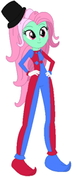 Size: 240x589 | Tagged: safe, artist:selenaede, artist:user15432, imported from derpibooru, minty, human, equestria girls, barely eqg related, base used, beppi the clown, black hat, clothes, clown, clown shoes, crossover, cuphead, equestria girls style, equestria girls-ified, g3, g3 to equestria girls, g3 to g4, g4, generation leap, gloves, hand on hip, hands on hip, hat, shoes, solo, studio mdhr, top hat