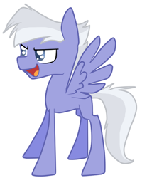 Size: 572x691 | Tagged: safe, alternate version, artist:mcwolfity, imported from derpibooru, oc, oc only, pegasus, pony, male, offspring, open mouth, parent:rumble, parent:scootaloo, parents:rumbloo, pegasus oc, simple background, solo, stallion, white background, wings